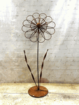 Rusty Primose Metal Garden Flower Yard Art Sculpture