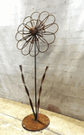 Rusty Primose Metal Garden Flower Yard Art Sculpture