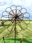 Rusty Primose Metal Garden Flower Yard Art Sculpture