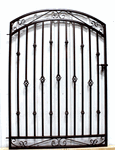5' Tall Single Wrought Iron Gates