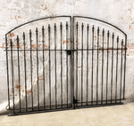 Clarkson Garden Entry Center Divide Wrought Iron Gate 4 tall x 7 w