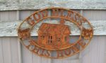 God Bless This Home Iron Wall Hanging