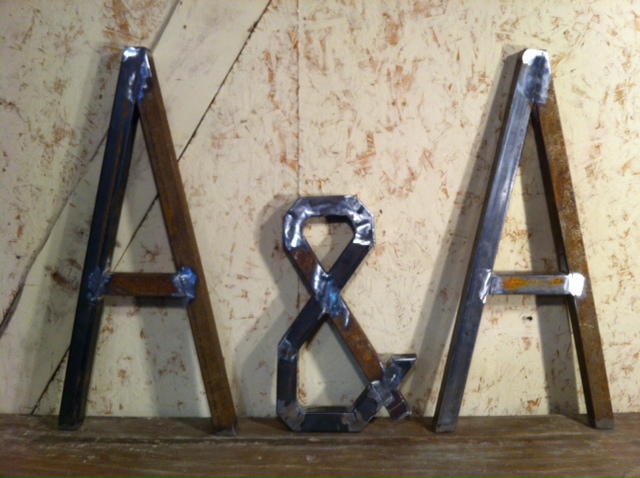 Handmade Metal Letters Marquee Signs - Initials
