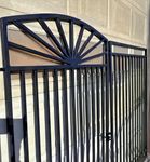 Huge 6x4 Wrought Iron Sunburst Entry Gate