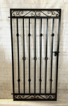 Large 6ft Tall Donovan Metal Entry Gate - Wrought Iron Yard Entrance