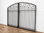 Large Wrought Iron Des Moines Metal Driveway Gate - 5t x 8w