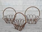 Large Teardrop Square Basket - Wrought Iron Flower Basket