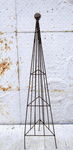 Wrought Iron Triangle Ball Top Topiaries in 5 Sizes Plant Supports