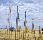 49 Wrought Iron Triangle Finial Topiary - Garden Tuteur