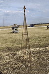49" Wrought Iron Triangle Finial Topiary - Garden Tuteur