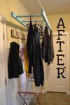 6 Rung Wood Ladder Pot or Laundry Rack - Rustic Style