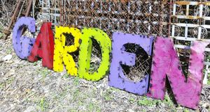60" Garden Trade Sign 3 - D