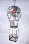 Wrought Iron Large Balloon Basket to Hold Gazing Ball