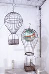 Wrought Iron Large Balloon Basket to Hold Gazing Ball