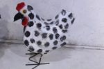 Large Metal Hen in 2 Colors Garden - Yard Chicken Statue