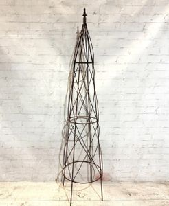 57 Large Beehive Topiary Form - Iron Garden Obelisk