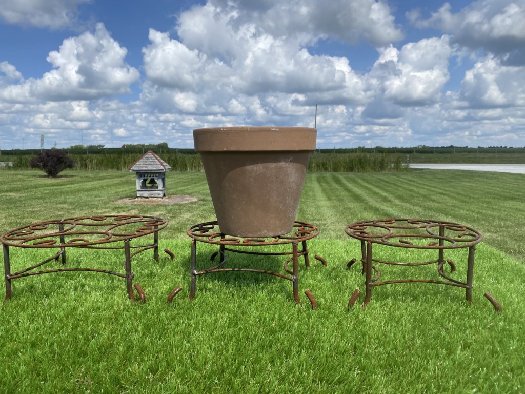 Large Wrought Iron Plant Stand Statue Riser