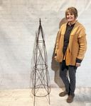 57" Tall Long Leg Beehive Obelisk Topiary Flower Support