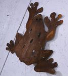 Medium Tin Frog - Recycled Metal Art - Garden Ornament