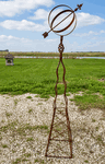 Medium 82 Wrought Iron Swirly Topiary Sundial Obelisk Trellis