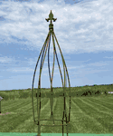 25" Wrought Iron Twist Obelisk Trellis - Garden