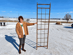 Metal 92.5 Lofty Mission Flower Trellis - Ball Toppers