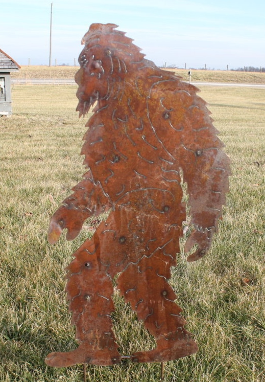 Metal Big Foot Cutout in 3 Sizes Garden Sasquatch Yard Art