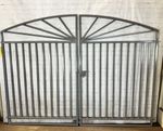 Metal Center Divide Sunburst Driveway Entry Gate.