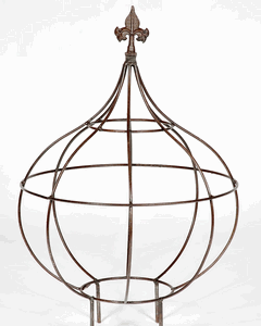 Metal Fat Charlie Topiary Flower Vine Support Rustic Yard Obelisk