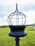 Metal Fat Charlie Topiary Flower Vine Support Rustic Yard Obelisk