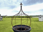 Metal Fat Charlie Topiary Flower Vine Support Rustic Yard Obelisk