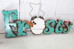 Metal Frosty Sign Winter Hanging Wall Decor