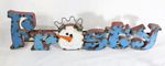 Metal Frosty Sign Winter Hanging Wall Decor