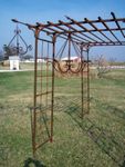 Metal Garden Double Wide Pergola 84T x 128 x 142