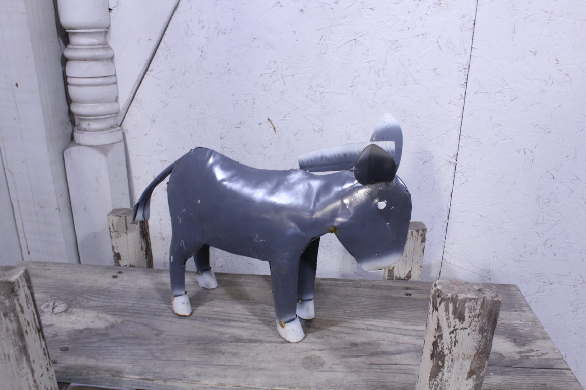 12" Metal Donkey Farm Animal Yard Art