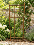 Metal Mission Garden Trellis Ball top - Wrought Iron Flower Support
