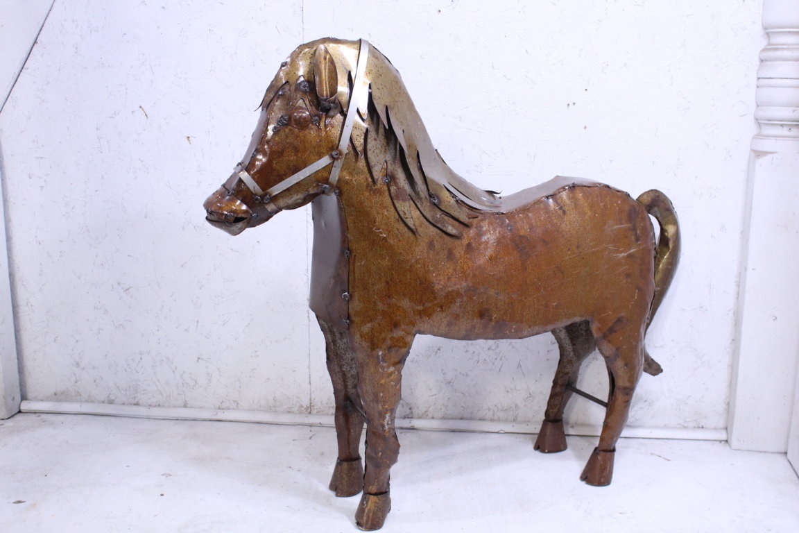 Metal Shetland Pony Horse Lawn Ornament