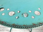 29.5 Metal Turquoise Table Patio Furniture