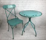 29.5 Metal Turquoise Table Patio Furniture