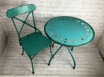 29.5 Metal Turquoise Table Patio Furniture