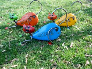 Metal Welcome Cat Lawn Decor