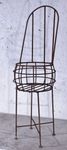 Wrought Iron High Back Potting Chair Decorative Container