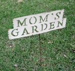 Moms Garden Rustic Garden Stake - Iron Signage