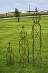 Mystic 26 Small Sphere Garden Obelisk - Topiary
