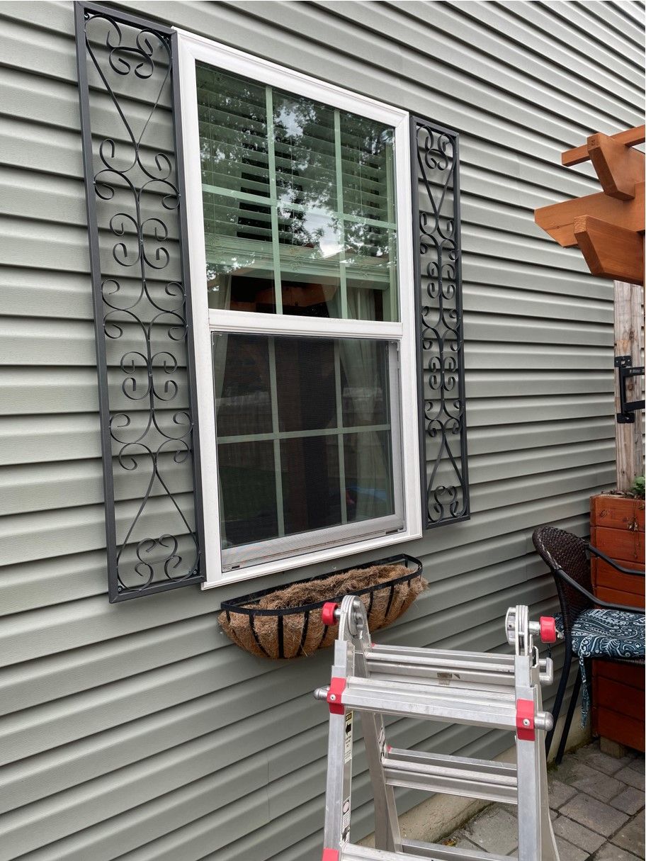 New Orleans Wrought Iron Exterior Window Shutters