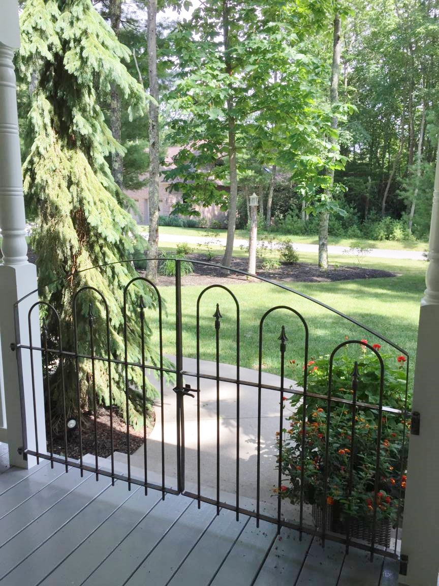 Nice Wide Wrought Iron Gate for Deck