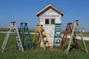 Antique Wooden Step Ladders