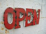 Open Metal Red 3D Sign Decorative Wall Art