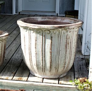 Giant Prescott Pottery Planter - Huge Outdoors Flowerpot