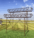 Wrought Iron Violet 2 Tiered Plant Display Stand